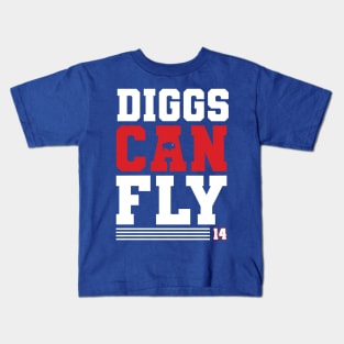 Diggs Can Fly Buffalo Football Kids T-Shirt